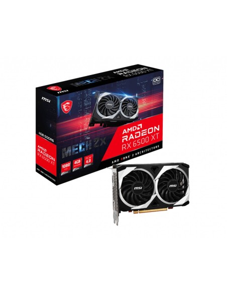 MSI RADEON RX 6500 XT MECH 2X 4G OC scheda video AMD 4 GB GDDR6