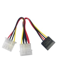 Lindy SATA 5.25" Power Adapter Splitter Cable, 0.15m Multicolore 0,15 m