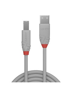 Lindy 36682 cavo USB 1 m USB 2.0 USB A USB B Grigio