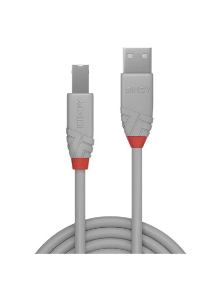 Lindy 36684 cavo USB 3 m USB 2.0 USB A USB B Grigio