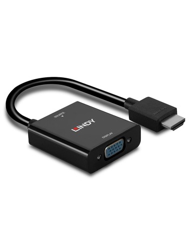 Lindy 38291 cavo e adattatore video 0,1 m HDMI tipo A (Standard) VGA (D-Sub) Nero