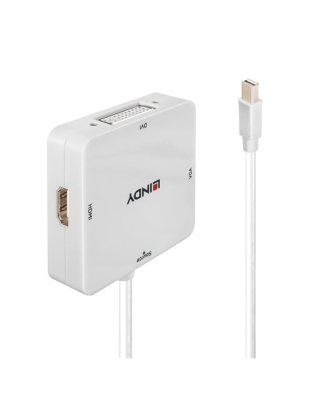 Lindy 38297 cavo e adattatore video 0,15 m Mini DisplayPort DVI-D + VGA (D-Sub) + HDMI Bianco