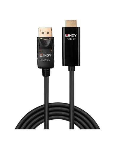 Lindy 40915 cavo e adattatore video 1 m HDMI tipo A (Standard) DisplayPort Nero