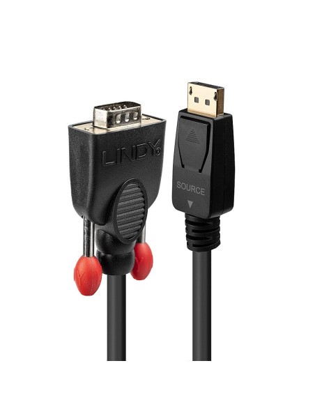 Lindy 41943 cavo e adattatore video 3 m VGA (D-Sub) DisplayPort Nero