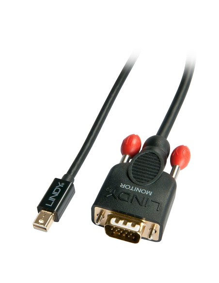 Lindy 41962 cavo e adattatore video 2 m VGA (D-Sub) Mini DisplayPort Nero