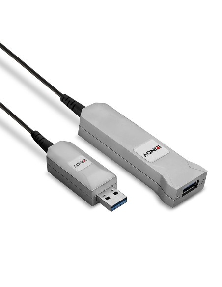 Lindy 42701 cavo USB 50 m USB 3.2 Gen 1 (3.1 Gen 1) USB A Nero, Argento