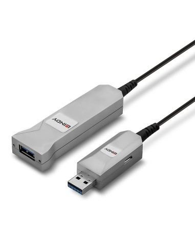 Lindy 42701 cavo USB 50 m USB 3.2 Gen 1 (3.1 Gen 1) USB A Nero, Argento