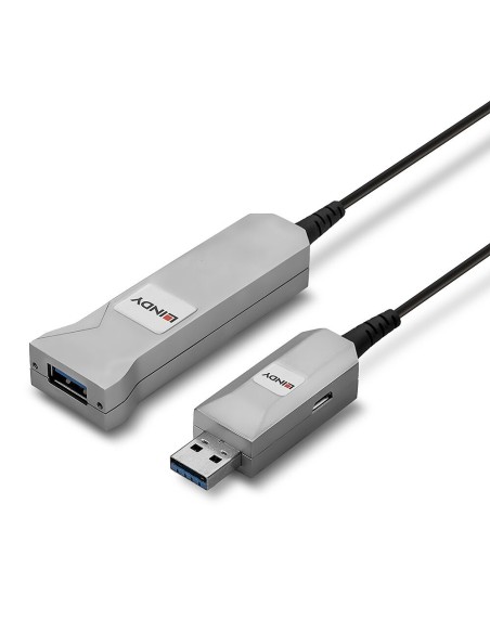 Lindy 42701 cavo USB 50 m USB 3.2 Gen 1 (3.1 Gen 1) USB A Nero, Argento
