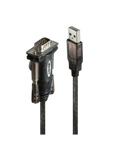 Lindy 42855 cavo seriale Grigio, Trasparente 1,5 m USB tipo A DB-9