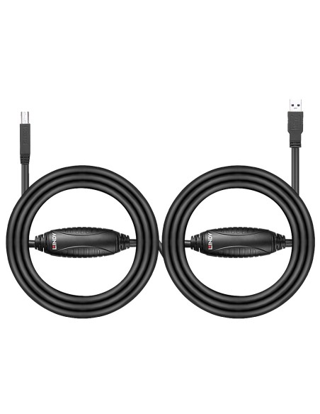 Lindy 43098 cavo USB 10 m USB 3.2 Gen 1 (3.1 Gen 1) USB A USB B Nero