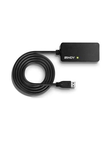 Lindy 43159 hub di interfaccia USB 3.2 Gen 1 (3.1 Gen 1) Type-A 5000 Mbit s Nero