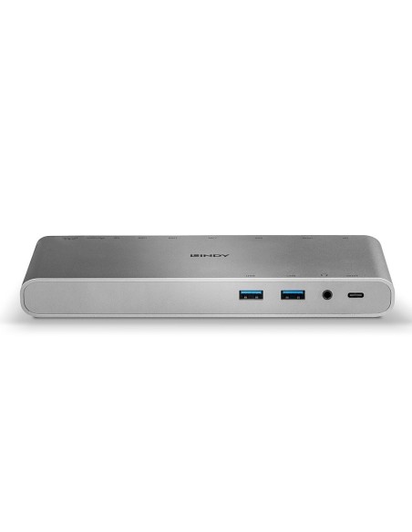 Lindy 43226 replicatore di porte e docking station per notebook Cablato USB 3.2 Gen 1 (3.1 Gen 1) Type-C Argento