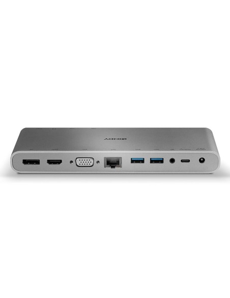 Lindy 43226 replicatore di porte e docking station per notebook Cablato USB 3.2 Gen 1 (3.1 Gen 1) Type-C Argento