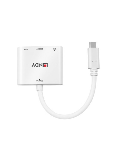 Lindy 43274 hub di interfaccia USB 3.2 Gen 1 (3.1 Gen 1) Type-C Bianco