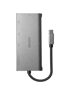 Lindy 43278 hub di interfaccia USB 3.2 Gen 1 (3.1 Gen 1) Type-C 5000 Mbit s Grigio 2