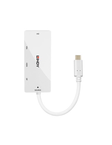 Lindy 43279 hub di interfaccia USB 3.2 Gen 1 (3.1 Gen 1) Type-C 21600 Mbit s Bianco