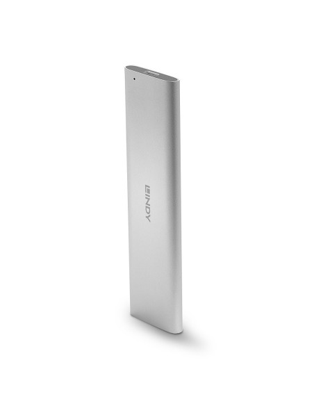 Lindy 43285 contenitore di unità di archiviazione Box esterno SSD Argento M.2