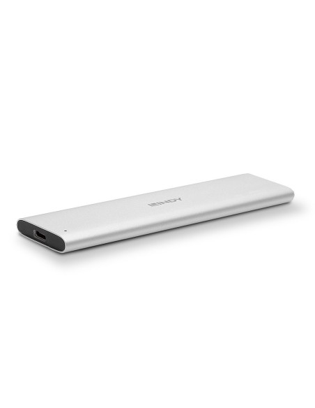 Lindy 43285 contenitore di unità di archiviazione Box esterno SSD Argento M.2