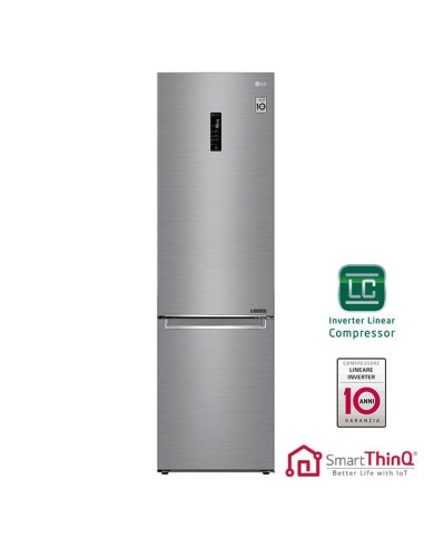 LG GBB72PZDFN frigorifero con congelatore Libera installazione 384 L D Acciaio inossidabile