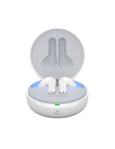 LG TONE Free FN7 White Cuffie Bluetooth True Wireless Meridian Audio ANC con custodia UVnano