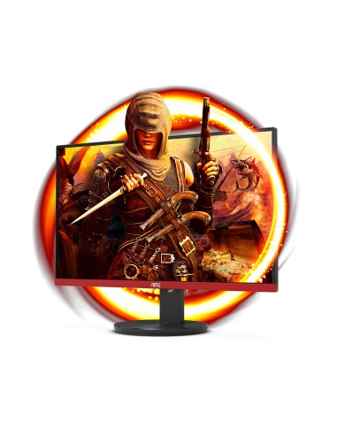 AOC 90 Series G2490VXA LED display 60,5 cm (23.8") 1920 x 1080 Pixel Full HD Nero, Rosso