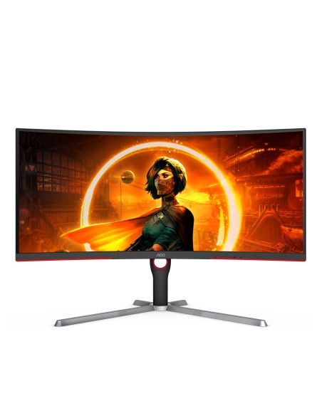 AOC G3 CU34G3S 86,4 cm (34") 3440 x 1440 Pixel Wide Quad HD LED Nero, Rosso