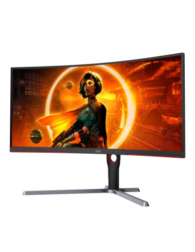 AOC G3 CU34G3S 86,4 cm (34") 3440 x 1440 Pixel Wide Quad HD LED Nero, Rosso