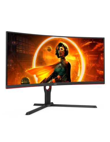 AOC G3 CU34G3S 86,4 cm (34") 3440 x 1440 Pixel Wide Quad HD LED Nero, Rosso