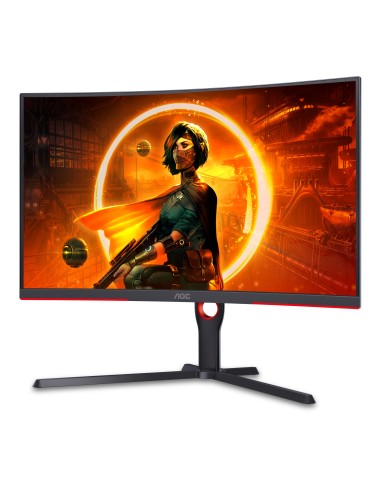 AOC CQ32G3SU BK Monitor PC 80 cm (31.5") 2560 x 1440 Pixel Quad HD LED Nero, Rosso