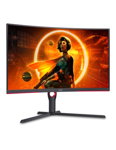 AOC CQ32G3SU BK Monitor PC 80 cm (31.5") 2560 x 1440 Pixel Quad HD LED Nero, Rosso