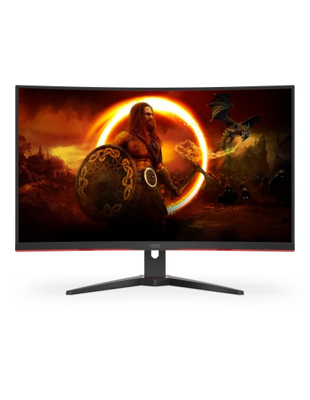 AOC G2 CQ32G2SE BK LED display 80 cm (31.5") 2560 x 1440 Pixel 2K Ultra HD Nero, Rosso