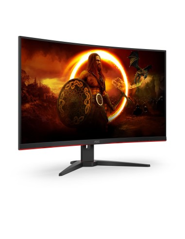 AOC G2 CQ32G2SE BK LED display 80 cm (31.5") 2560 x 1440 Pixel 2K Ultra HD Nero, Rosso