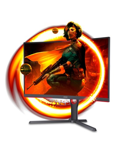 AOC CQ27G3SU BK Monitor PC 68,6 cm (27") 2560 x 1440 Pixel Quad HD LED Nero, Rosso