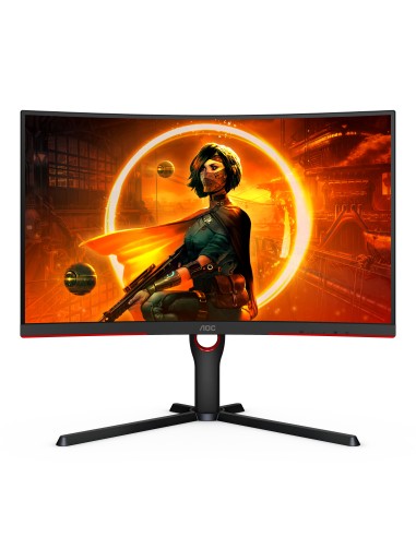 AOC CQ27G3SU BK Monitor PC 68,6 cm (27") 2560 x 1440 Pixel Quad HD LED Nero, Rosso