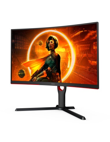 AOC CQ27G3SU BK Monitor PC 68,6 cm (27") 2560 x 1440 Pixel Quad HD LED Nero, Rosso