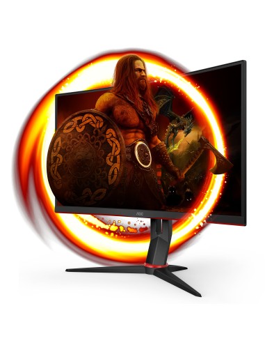 AOC G2 CQ27G2U BK Monitor PC 68,6 cm (27") 2560 x 1440 Pixel Quad HD LED Nero, Rosso