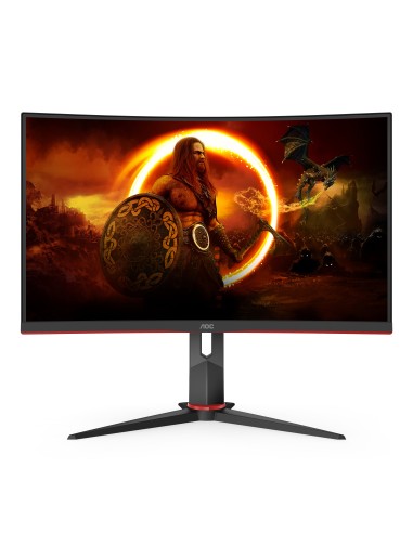 AOC G2 CQ27G2U BK Monitor PC 68,6 cm (27") 2560 x 1440 Pixel Quad HD LED Nero, Rosso