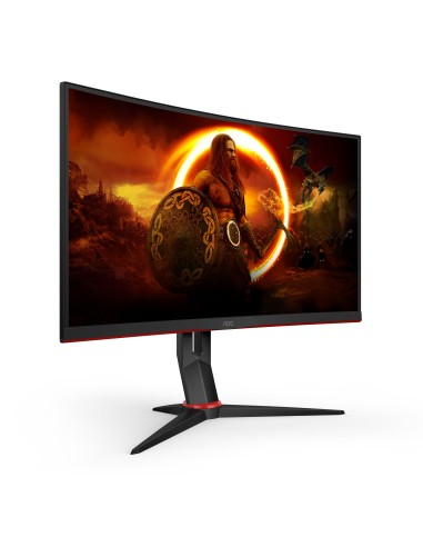 AOC G2 CQ27G2U BK Monitor PC 68,6 cm (27") 2560 x 1440 Pixel Quad HD LED Nero, Rosso