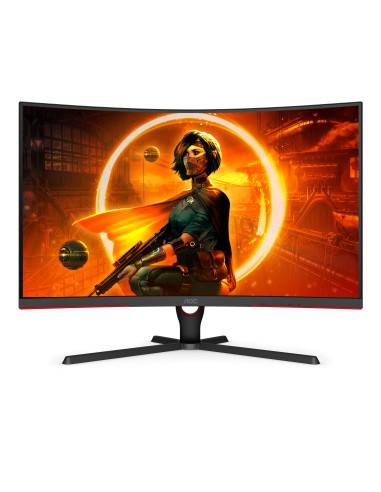 AOC C32G3AE BK Monitor PC 80 cm (31.5") 1920 x 1080 Pixel Full HD LED Nero, Rosso