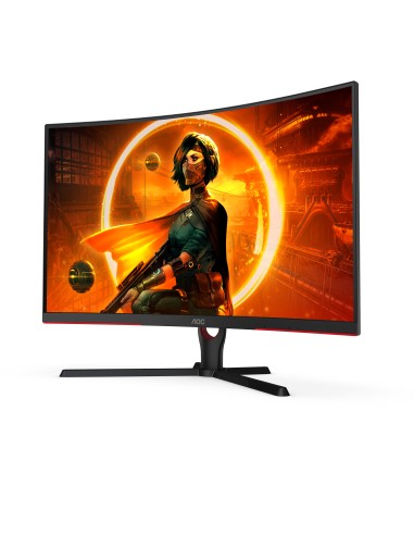 AOC C32G3AE BK Monitor PC 80 cm (31.5") 1920 x 1080 Pixel Full HD LED Nero, Rosso