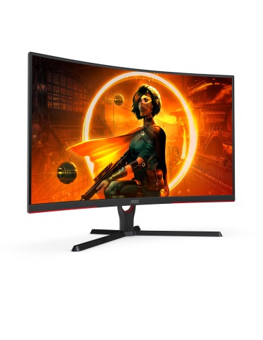 AOC C32G3AE BK Monitor PC 80 cm (31.5") 1920 x 1080 Pixel Full HD LED Nero, Rosso