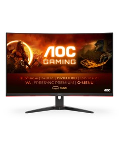 AOC G2 C32G2ZE BK Monitor PC 80 cm (31.5") 1920 x 1080 Pixel Full HD LED Nero, Rosso