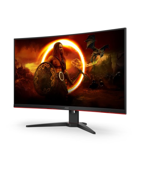 AOC G2 C32G2ZE BK Monitor PC 80 cm (31.5") 1920 x 1080 Pixel Full HD LED Nero, Rosso