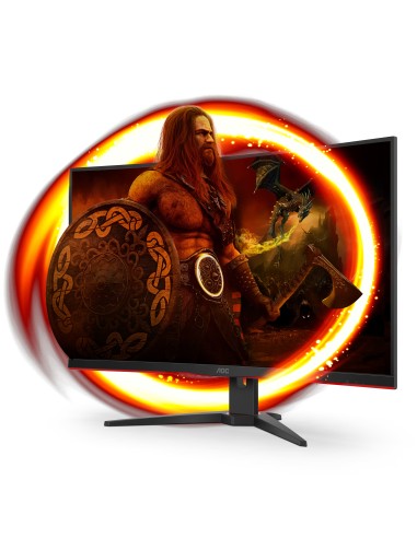 AOC G2 C32G2AE BK LED display 80 cm (31.5") 1920 x 1080 Pixel Full HD Nero, Rosso