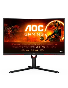 AOC C27G3U BK Monitor PC 68,6 cm (27") 1920 x 1080 Pixel Full HD LED Nero, Rosso