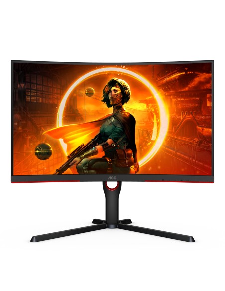 AOC C27G3U BK Monitor PC 68,6 cm (27") 1920 x 1080 Pixel Full HD LED Nero, Rosso