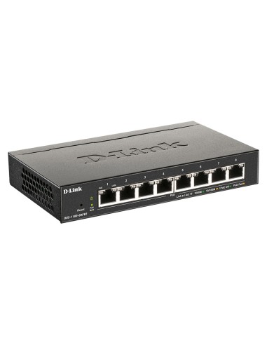 D-Link DGS-1100-08PV2 switch di rete Gestito L2 L3 Gigabit Ethernet (10 100 1000) Supporto Power over Ethernet (PoE) Nero