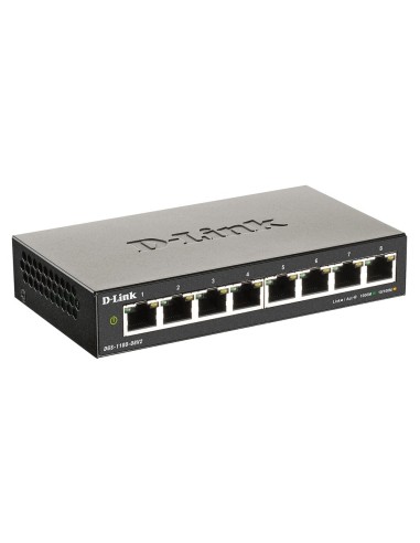 D-Link DGS-1100-08V2 switch di rete Gestito L2 Gigabit Ethernet (10 100 1000) Nero