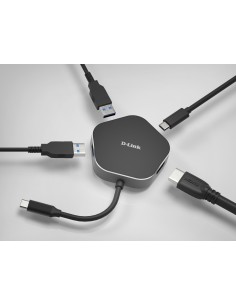 D-Link DUB-M420 replicatore di porte e docking station per notebook Cablato Thunderbolt 3 Nero, Argento 2
