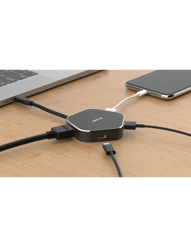 D-Link DUB-M420 replicatore di porte e docking station per notebook Cablato Thunderbolt 3 Nero, Argento
